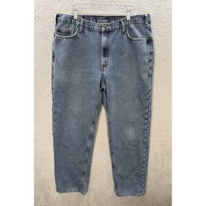 Full Blue Jeans Mens 38x32 Blue Denim Relaxed Fleece Lined Workwear Chore Barn